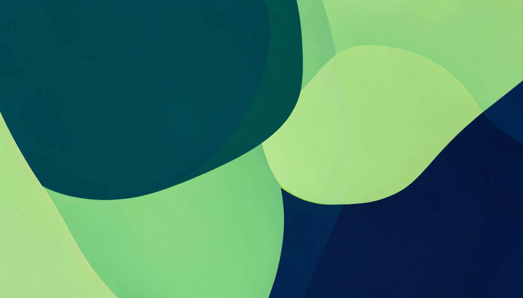 Warm abstract composition of overlapping circles in deep teal, soft lime green, and navy blue, evoking connection and togetherness